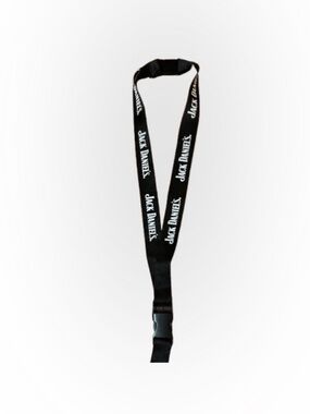 Jack Daniels Black Lanyard with White Logo